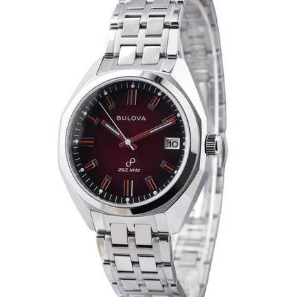 Orologio da uomo Bulova Classic Precisionist Jet Star in acciaio inossidabile quadrante rosso al quarzo 96B401