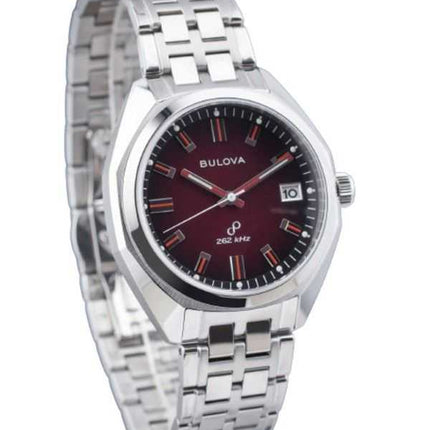 Orologio da uomo Bulova Classic Precisionist Jet Star in acciaio inossidabile quadrante rosso al quarzo 96B401