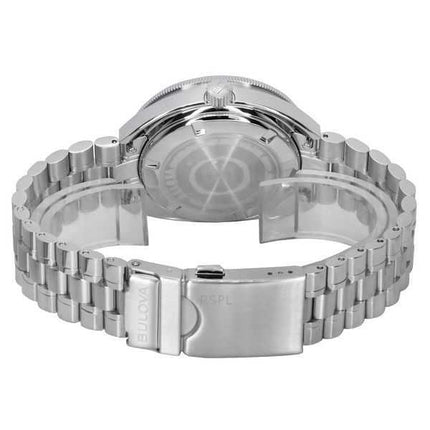Orologio da uomo Bulova Oceanographer GMT in acciaio inossidabile con quadrante blu automatico subacqueo 96B405 200M