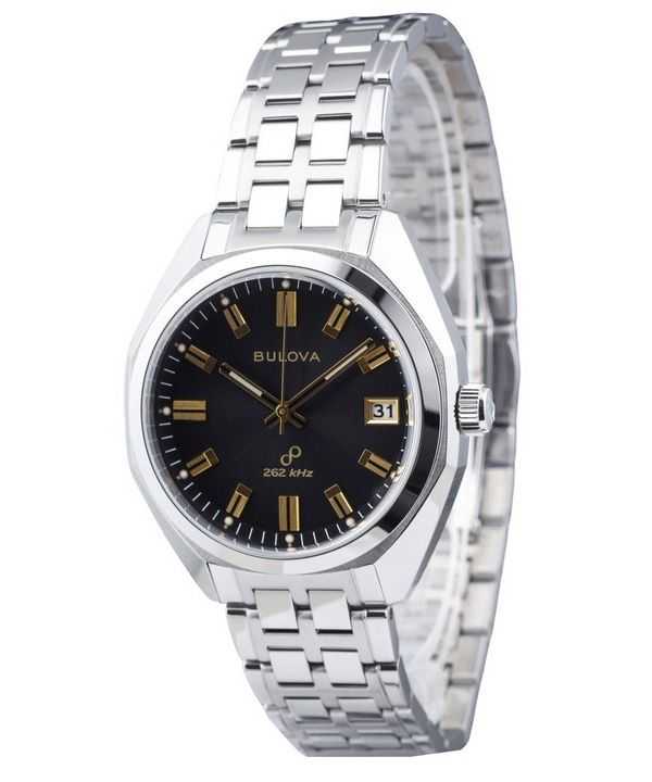 Orologio da uomo Bulova Classic Precisionist Jet Star in acciaio inossidabile con quadrante grigio al quarzo 96B415