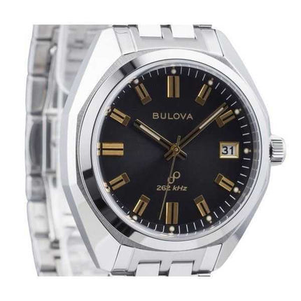 Orologio da uomo Bulova Classic Precisionist Jet Star in acciaio inossidabile con quadrante grigio al quarzo 96B415