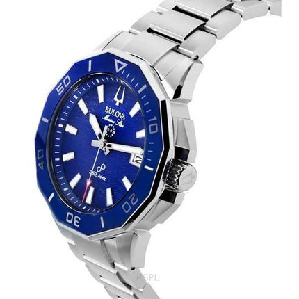 Orologio da uomo Bulova Marine Star Precisionist in acciaio inossidabile con quadrante blu al quarzo subacqueo 96B433 200M