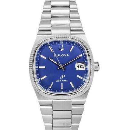 Orologio da uomo Bulova Classic Super Seville 262kHz Precisionist in acciaio inossidabile con quadrante blu al quarzo 96B440