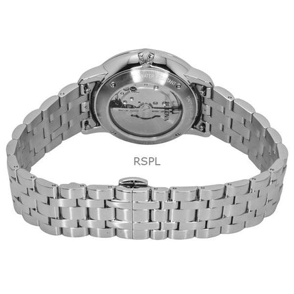 Orologio da uomo Bulova Hudson in acciaio inossidabile con quadrante blu automatico 96B447