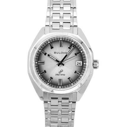 Orologio da uomo Bulova Jet Star in acciaio inossidabile con quadrante grigio al quarzo 96B472