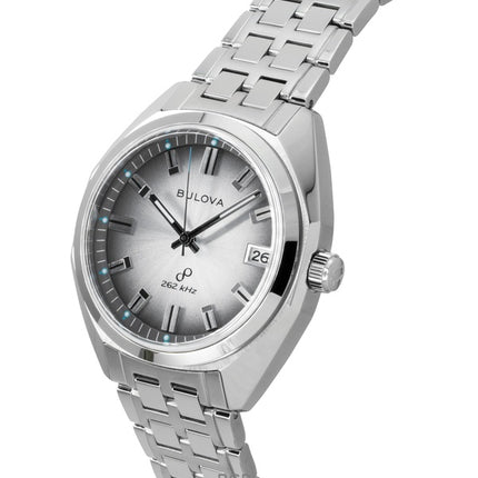 Orologio da uomo Bulova Jet Star in acciaio inossidabile con quadrante grigio al quarzo 96B472
