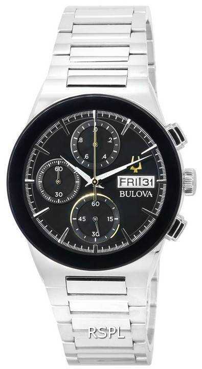 Bulova Millennia Modern Chronograph Black Dial Quartz 96C149 Orologio da uomo