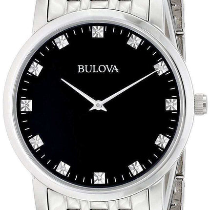 Orologio da uomo Bulova Diamond Accented in acciaio inossidabile 96D106