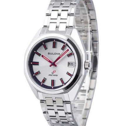 Orologio da uomo Bulova Classic Jet Star in edizione limitata in acciaio inossidabile quadrante argento al quarzo 96K112 con cin