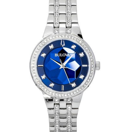 Orologio da donna Bulova Phantom Crystal in acciaio inossidabile con quadrante blu al quarzo 96L276