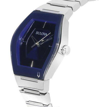 Bulova Gemini Futuro Bracciale in acciaio inossidabile Quadrante blu Orologio da donna al quarzo 96L293