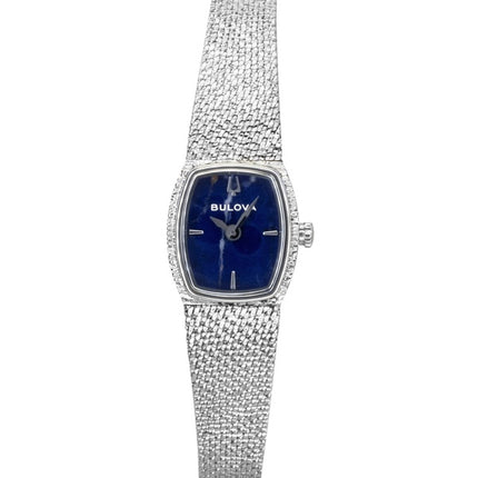 Orologio da donna Bulova Goddess of Time in acciaio inossidabile con quadrante blu al quarzo 96L343