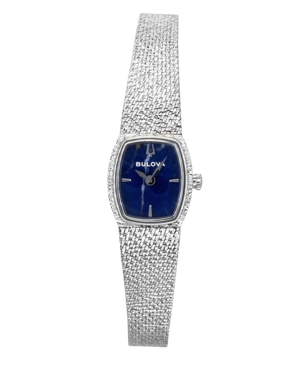 Orologio da donna Bulova Goddess of Time in acciaio inossidabile con quadrante blu al quarzo 96L343