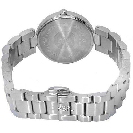 Orologio da donna al quarzo con quadrante in madreperla nera con accenti di diamanti classici Bulova 96P204