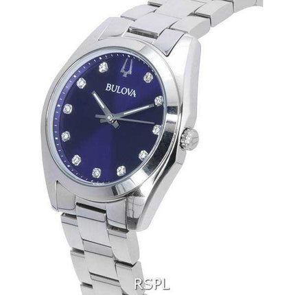 Orologio Bulova Surveyor Diamond Accents quadrante blu 96P229 da donna
