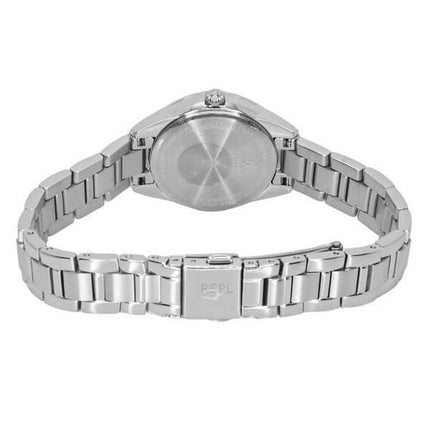 Orologio da donna Bulova Sutton in acciaio inossidabile con accenti di diamanti e quadrante rosa al quarzo 96P249