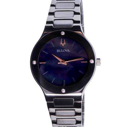Bulova Millennia nero madreperla quadrante quarzo 96R231 orologio da donna