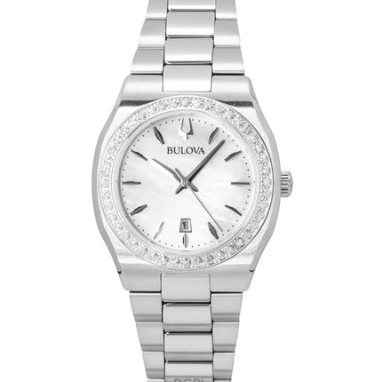 Orologio da donna Bulova Surveyor Diamond in acciaio inossidabile e madreperla al quarzo 96R245