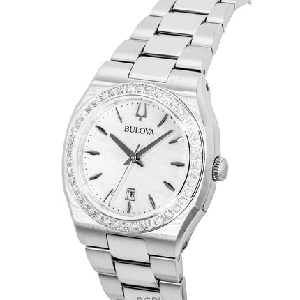 Orologio da donna Bulova Surveyor Diamond in acciaio inossidabile e madreperla al quarzo 96R245