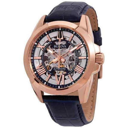 Orologio da uomo Bulova Sutton automatico con quadrante scheletrato 97A161 100M