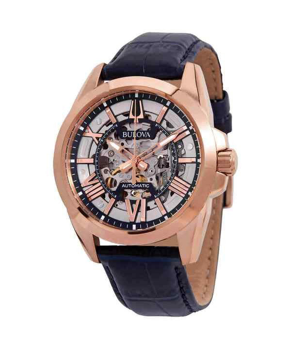Orologio da uomo Bulova Sutton automatico con quadrante scheletrato 97A161 100M