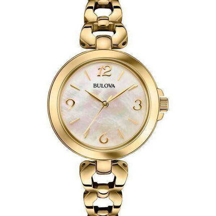 Orologio da donna Bulova in madreperla con quadrante tono oro 97L138