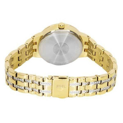 Orologio da donna Bulova Classic Crystal Phantom in acciaio inossidabile color oro con quadrante champagne al quarzo 97L176