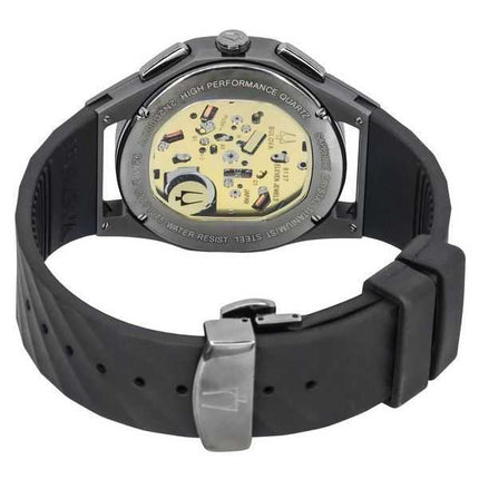 Orologio da uomo Bulova Curv cronografo cinturino in caucciù quadrante grigio al quarzo 98A162