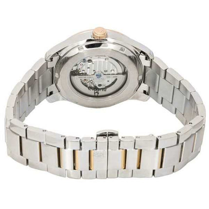 Bulova Wilton Classic Two Tone Stainless Steel Open Heart Silver Dial Automatic 98A213 100M Orologio da uomo