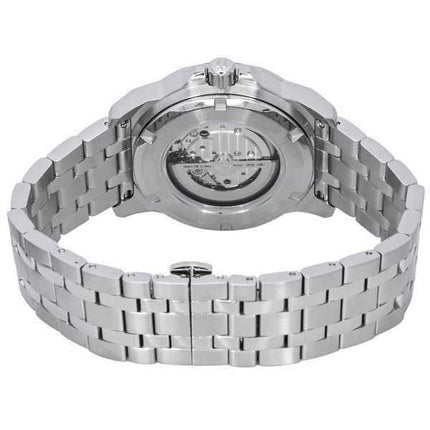 Bulova Marine Star acciaio inossidabile cuore aperto quadrante blu automatico 21 rubini 98A302 200M orologio da uomo