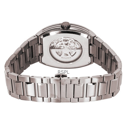 Orologio da uomo Bulova Maquina in acciaio inossidabile con quadrante scheletrato verde automatico 98A321