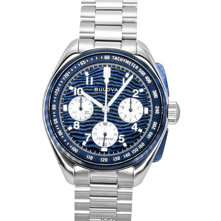 Orologio da uomo Bulova Lunar Pilot Timascus Chronograph 150th Anniversary Limited Edition quadrante blu al quarzo 98A329