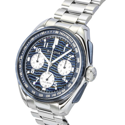 Orologio da uomo Bulova Lunar Pilot Timascus Chronograph 150th Anniversary Limited Edition quadrante blu al quarzo 98A329