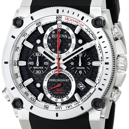 Orologio da uomo Bulova Precisionist Chronograph 300M quadrante nero 98B172
