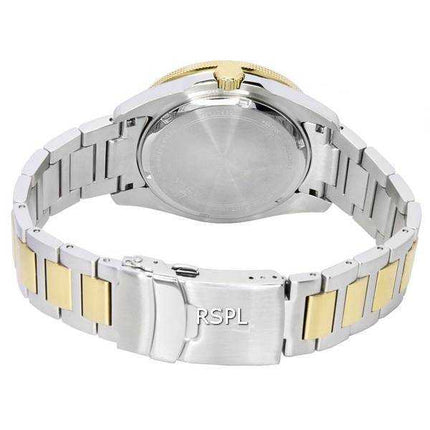 Bulova Marine Star Two Tone Bracciale quadrante blu quarzo 98B334 100M orologio da uomo