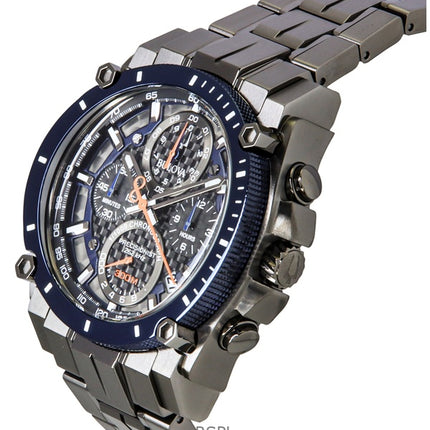 Orologio da uomo Bulova Icon Precisionist Chronograph in acciaio inossidabile con quadrante grigio al quarzo, subacqueo 98B343 300M