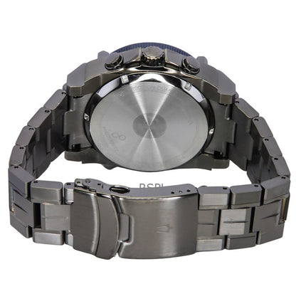 Orologio da uomo Bulova Icon Precisionist Chronograph in acciaio inossidabile con quadrante grigio al quarzo, subacqueo 98B343 300M