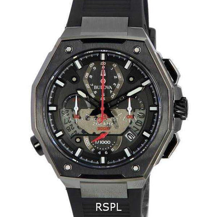 Bulova Precisionist X Chronograph Black Dial Quartz Diver&#39;s 98B358 300M Orologio da uomo