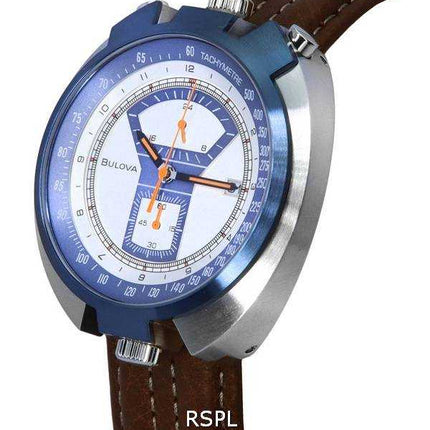 Bulova Parking Meter Cronografo in edizione limitata con quadrante argento al quarzo 98B390 100M Orologio da uomo