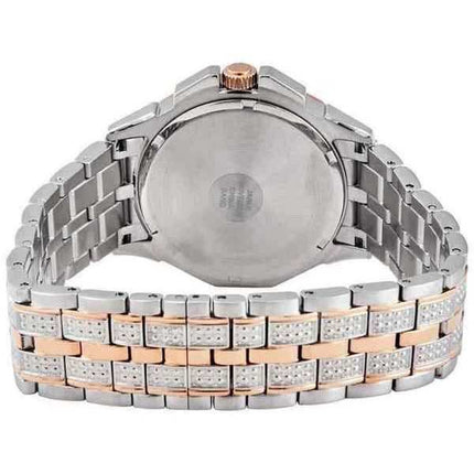 Orologio da uomo Bulova Octava Crystal Accents Two Tone Silver Multifunction Dial Quartz 98C133