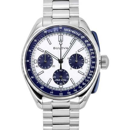Bulova Lunar Pilot Archive Series Special Edition Chronograph Silver Dial Quartz 98K112 Orologio da uomo con cinturino extra