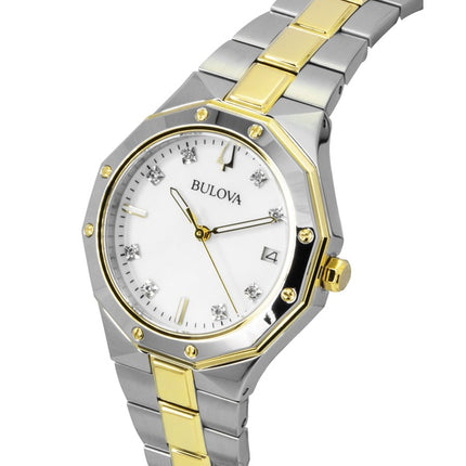 Orologio da donna Bulova Prestige in acciaio inossidabile con quadrante in madreperla al quarzo 98P234 100M
