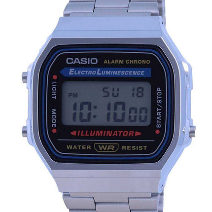 Casio Vintage Acciaio inossidabile Resina Digital A-168WA-1W A168WA-1 Orologio unisex