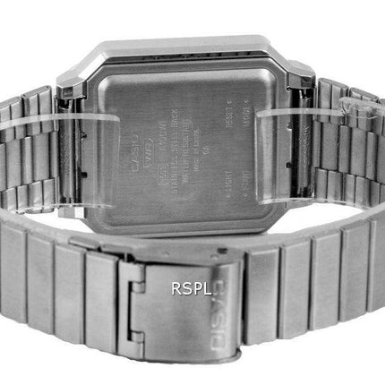 Orologio da uomo Casio vintage digitale in acciaio inossidabile A100WE-1A A100WE-1