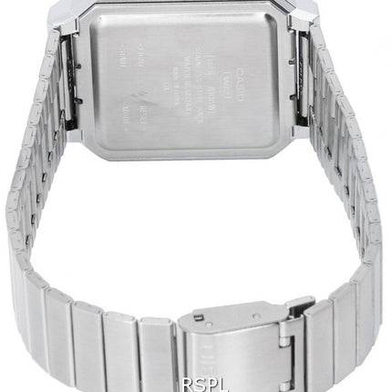 Casio Orologio unisex al quarzo digitale vintage in acciaio inossidabile A100WE-7B A100WE-7B