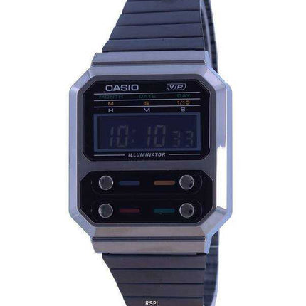 Casio Vintage Youth Digital Acciaio inossidabile A100WEGG-1A A100WEGG-1 Orologio unisex
