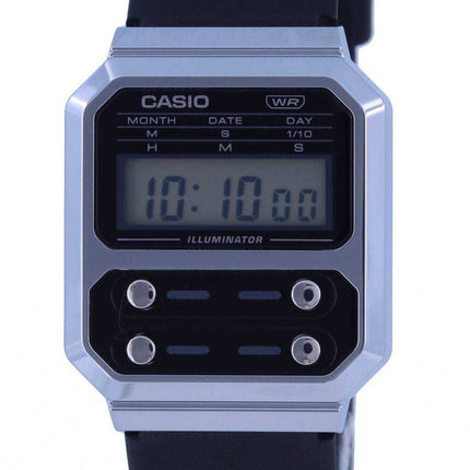 Orologio da uomo Casio Vintage Youth digitale in pelle al quarzo A100WEL-1A A100WEL-1