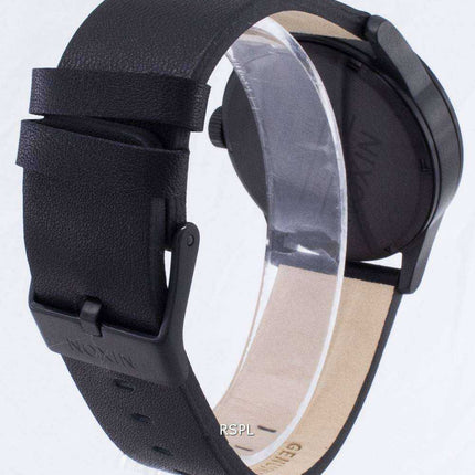 Orologio da uomo Nixon Quartz Sentry in pelle nera A105-001-00