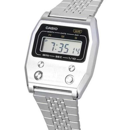 Orologio unisex Casio vintage digitale al quarzo in acciaio inossidabile A1100D-1