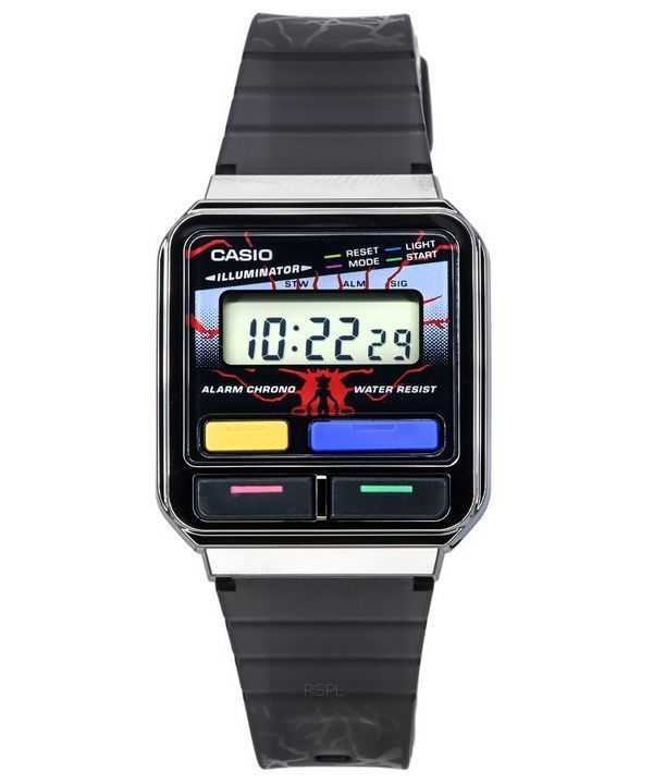 Casio Vintage Stranger Things Collaboration Digital Resin Strap Quartz A120WEST-1A Orologio unisex